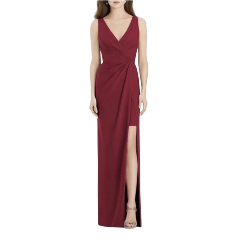 Jenny Packham Bridesmaid Womens Burgundy Gown Formal Evenings Maxi Dress 14